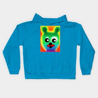 Abstract colourful bear Kids Hoodie